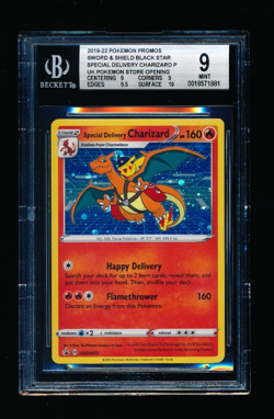 2022 Pokemon Special Delivery Charizard SWSH075 Promo Beckett 9 - Image 1