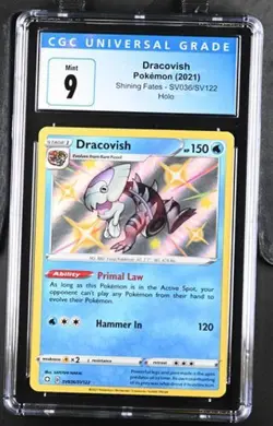 Pokemon Dracovish 2021 Shining Fates SV036/SV122 Shiny Vault Holo CGC 9 - Image 1