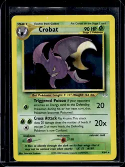 2001 Pokemon Neo Revelation Crobat Holo #4/64 - Image 1