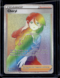 Cheryl 173/163 Swsh05: Battle Styles Secret Rare Rainbow Trainer Pokemon TCG - Image 1