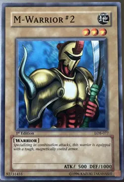 M-Warrior #2 LOB-077 Legend Blue Eyes Dragon 1st Edition Yugioh LP English - Image 1