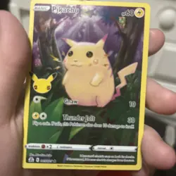 Pokemon TCG Celebrations Pikachu Full Art Holo 05/25 25th Anniversary LP - Image 1