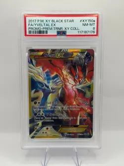 POKEMON YVELTAL EX FULL ART XY BLACK STAR PROMO XY160a PSA 8 INVEST - Image 1