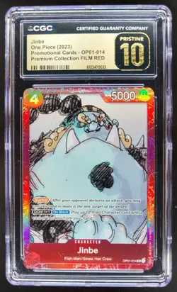 2023 ONE PIECE JINBE PROMO FILM RED OP01-014 CGC 10 PRISTINE B PT - Image 1
