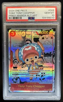 2024 One Piece Tony Tony Chopper Manga Alt Art PRB01 #006 PSA 10 Gem Mint - Image 1