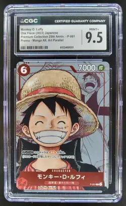 2022 ONE PIECE MONKEY D. LUFFY JP PROMO MANGA ALT ART P-001 CGC 10 A PT - Image 1
