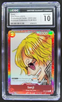 2023 ONE PIECE SANJI FILM RED PROMO ST01-004 CGC 10 C PT - Image 1