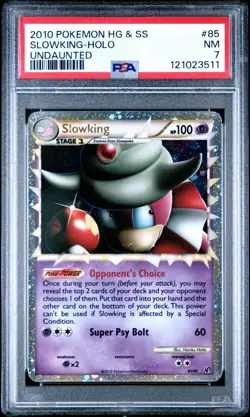 Pokemon Slowking Prime Undaunted Holo Rare #85 PSA 7 NM - Image 1
