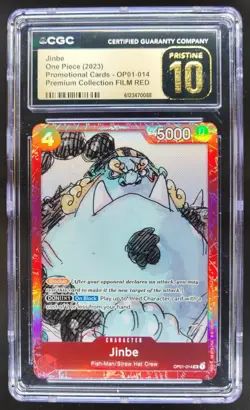 2023 ONE PIECE JINBE PROMO FILM RED OP01-014 CGC 10 PRISTINE C PT - Image 1