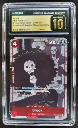 2022 ONE PIECE BROOK PROMO 25TH ANNIV OP01-022 CGC 10 PRISTINE B PT - Image 1