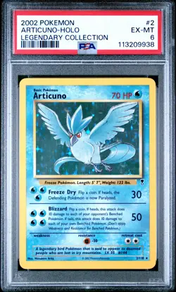 2002 POKEMON LEGEND COLL #2 ARTICUNO-HOLO PSA 6 - Image 1
