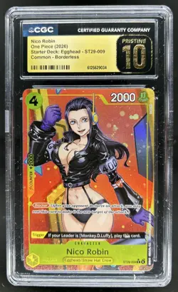 2026 One Piece Egghead Nico Robin Common Borderless #ST29-009 CGC 10 Pristine - Image 1