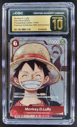2023 ONE PIECE MONKEY D. LUFFY PROMO 25TH P-001 CGC 10 PRISTINE A PT - Image 1