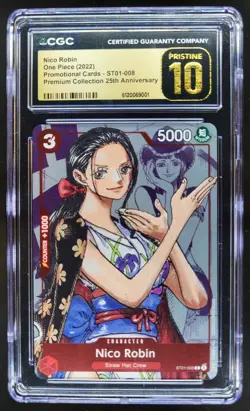 2022 ONE PIECE NICO ROBIN 25TH ANNIVERSARY PROMO ST01-008 CGC 10 PRISTINE C PT - Image 1