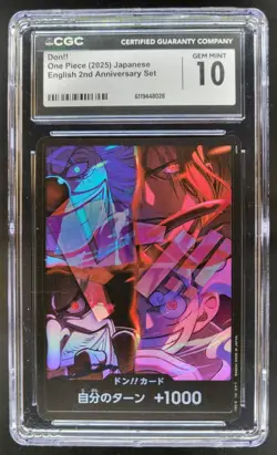 2025 ONE PIECE JAPANESE DON!! 2ND ANNIVERSARY CGC 10 B PT - Image 1