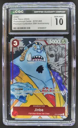 2022 ONE PIECE JINBE 25TH ANNIV PROMO ST01-005 CGC 10 C PT - Image 1
