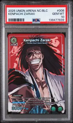 2025 BLC-3-008 Kenpachi Zaraki Bleach Union Arena PSA 10 - Image 1