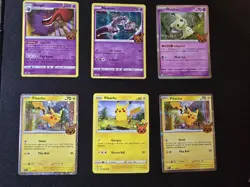 HUGE Pokemon TCG LOT! 6 cards Gengar Pikachu Mewtwo Mimikyu Fast Free Shipping! - Image 1