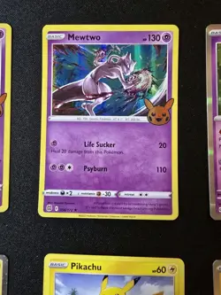 HUGE Pokemon TCG LOT! 6 cards Gengar Pikachu Mewtwo Mimikyu Fast Free Shipping! - Image 4