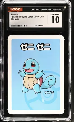 Pokemon Playing Cards 2019 Squirtle JP Old Maid CGC 10 - Image 1
