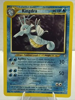 Kingdra Holo 8/111 Neo Genesis Rare Pokemon Card 2000 WOTC - LP - Image 1