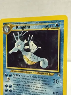 Kingdra Holo 8/111 Neo Genesis Rare Pokemon Card 2000 WOTC - LP - Image 2