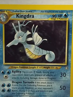 Kingdra Holo 8/111 Neo Genesis Rare Pokemon Card 2000 WOTC - LP - Image 3