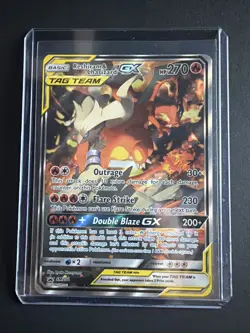 Reshiram & Charizard GX SM201 Promo Card Near Mint Condition - Image 1
