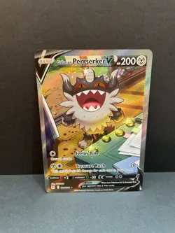 Galarian Perrserker V 184/196 Lost Origin Alternate Art Pokemon Card English - Image 1