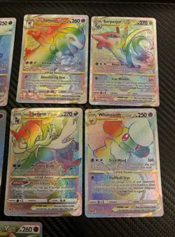 Pokemon - Lapras VMAX, Shaymin VSTAR, Alcremie VMAX - 9 Card Rainbow Holo Lot - Image 3