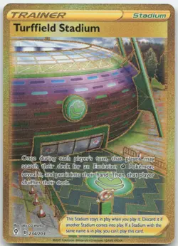 Turffield Stadium 234/203 SWSH07: Evolving Skies Pokemon Card NM - Image 1