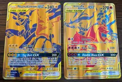 Pokemon Tag Team Reshiram Charizard SM247 & Pikachu Zekrom SM248 GX - JUMBO Card - Image 2