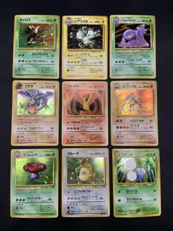 Japanese Vintage Pokemon Card Holo Rare Lot - Moltres, Kabutops, Muk, Vileplume - Image 1