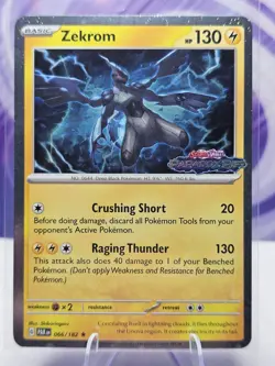 Zekrom (Paradox Rift Stamped) 066/182 Cosmos Holo Pokemon Card NM - Image 1