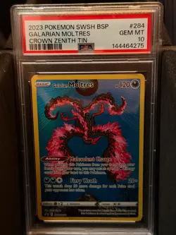 Galarian Moltres SWSH284 SWSH: Sword & Shield Promo Cards Holo psa 10 - Image 1