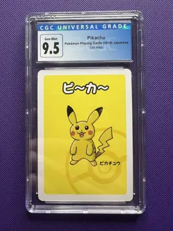 Old Maid 2019 Japanese Pokemon Card Pikachu CGC 10 (Blue 9.5) - Image 1