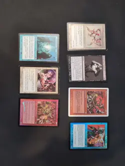 Vintage Magic the Gathering MTG Rare Lot Of 7 Cards (2 Holo) MP/HP - Image 1