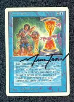 TIMETWISTER UNLIMITED rare Magic the Gathering Signed MP - Image 1