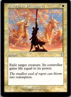 Swords to Plowshares (Retro Frame) - Commander: The Brothers' War (75) NM [BRC] - Image 1