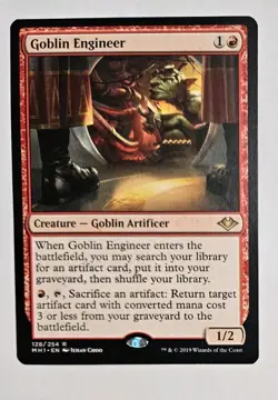 1x MTG Goblin Engineer - Modern Horizons MH1 #128 Magic the Gathering - Image 1