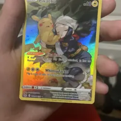 Pikachu TG05/TG30 Swsh11: Lost Origin Trainer Gallery Holo Sleepy Pokemon - Image 1