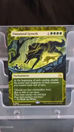 Magic: The Gathering Unnatural Growth Rare Green Enchantment Wilds of Eldraine - Image 1