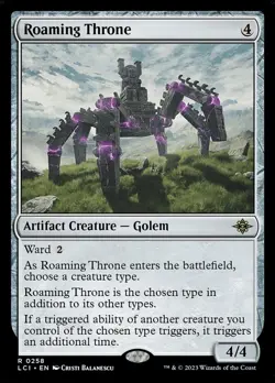 Magic: The Gathering Roaming Throne Rare Artifact Golem LCI 258 Regular EN - Image 1