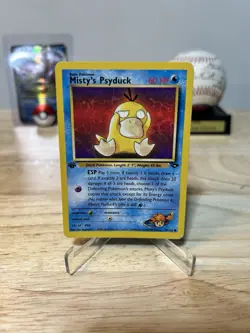 1st Edition Misty’s Psyduck 90/132 Gym Challenge WOTC Pokemon LP/NM - Image 1