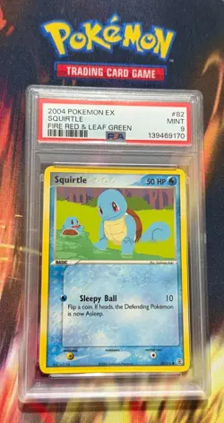 2004 POKEMON EX FIRE RED & LEAF GREEN #82 SQUIRTLE PSA 9 - Image 3
