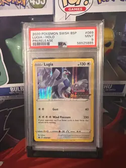 2020 Pokemon Vivid Voltage Promo Lugia SWSH069 Prerelease PSA 9 Mint - Image 1