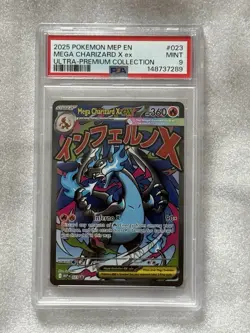 Mega Charizard X Ex Pokemon Mep En-Me Black Star Promo 023 NM PSA 9 - Image 1