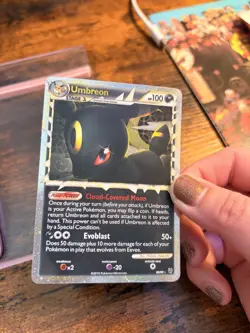 Pokemon TCG Umbreon Prime 86/90 HGSS Undaunted Holo Rare 2010 with SWIRL! LP - Image 3