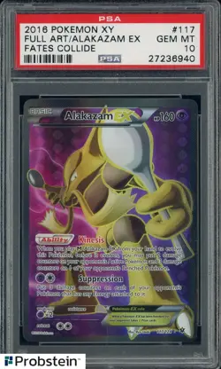 2016 Pokemon XY Fates Collide Alakazam EX #117 PSA 10 GEM MINT - Image 1