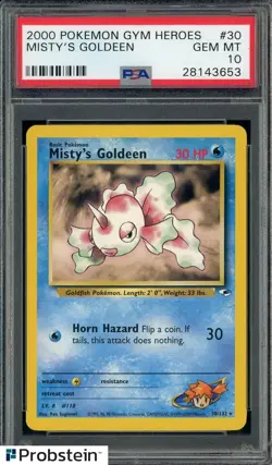 2000 Pokemon Gym Heroes Misty's Goldeen #30 PSA 10 GEM MINT - Image 1